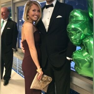 TopShop-Elegant Burgundy Strap Dress